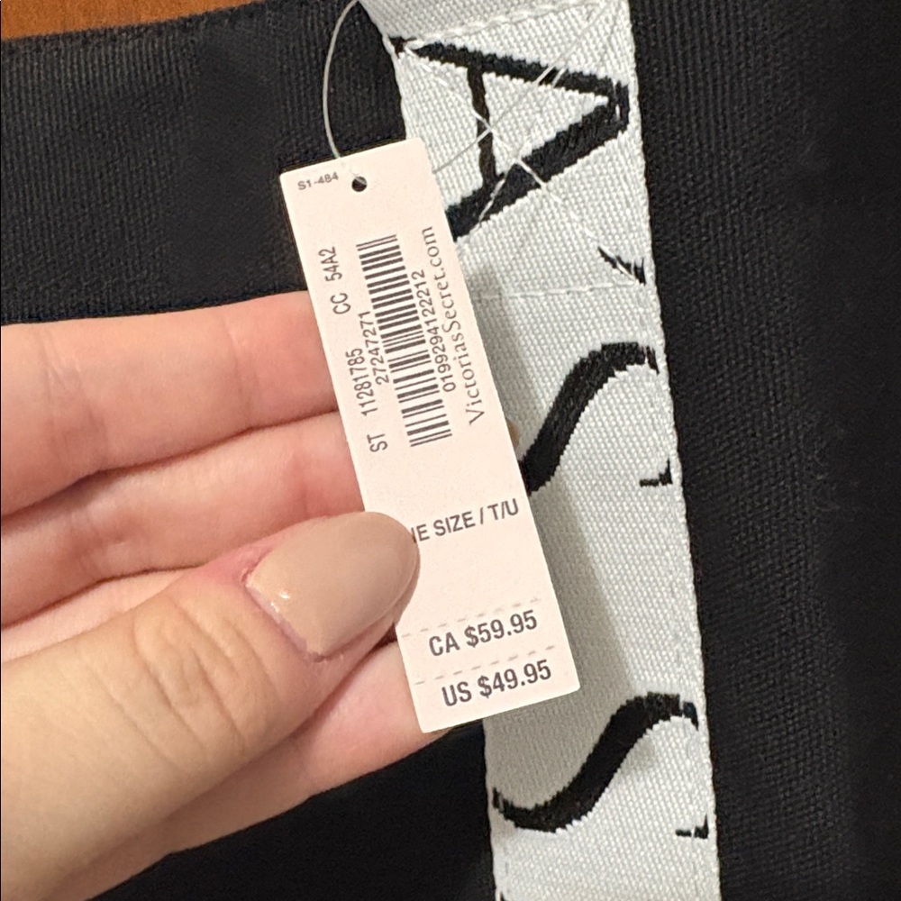 Victoria's Secret | Black Tote with White Branded Straps - Picture 2 of 3